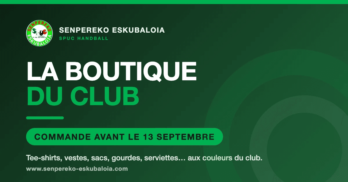 La boutique du club est ouverte